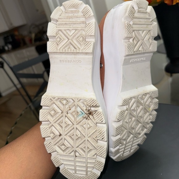 Converse High-Top Sneakers in Brown and White - Picture 13 of 14